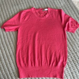🧡 Zara Pink Short Sleeve Sweater